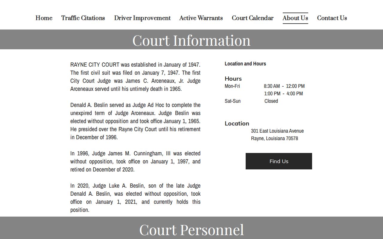 Rayne court docket court contact and public-records office information